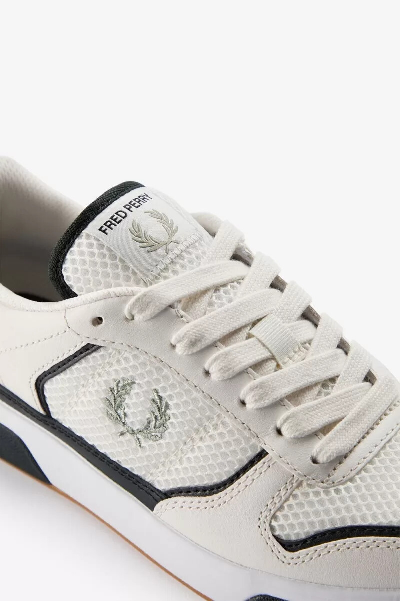 zapatillas fred perry b300 para hombre en blanco nieve y menta