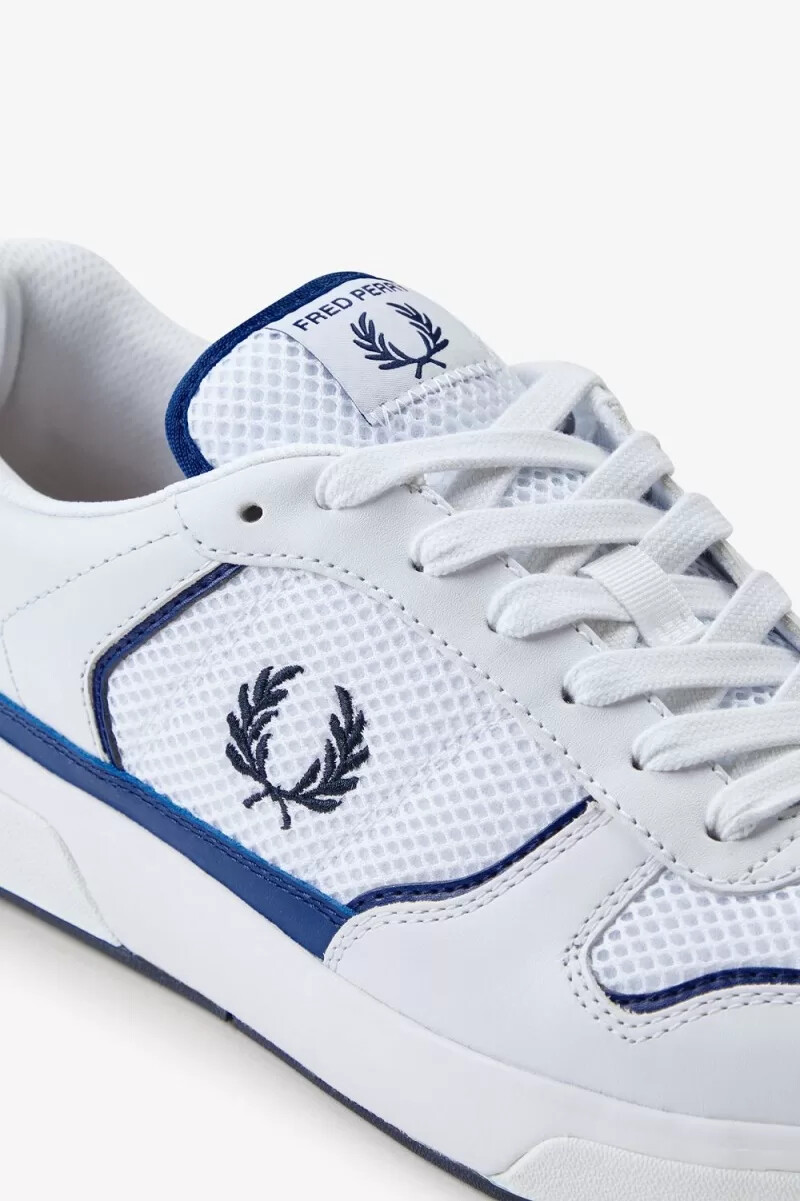 zapatillas fred perry b300 para hombre color blanco y azul marino
