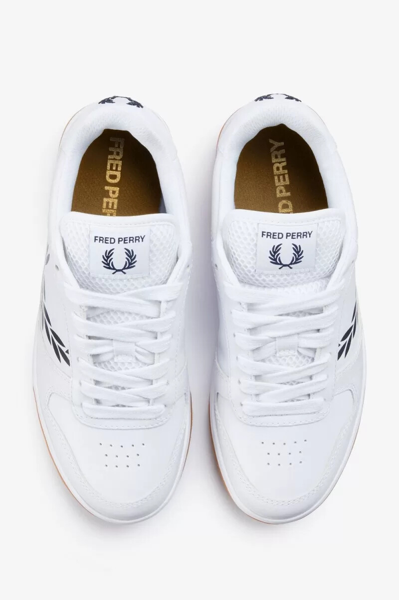 zapatillas fred perry b300 para hombre color blanco y azul marino