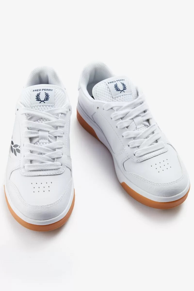 zapatillas fred perry b300 para hombre color blanco y azul marino