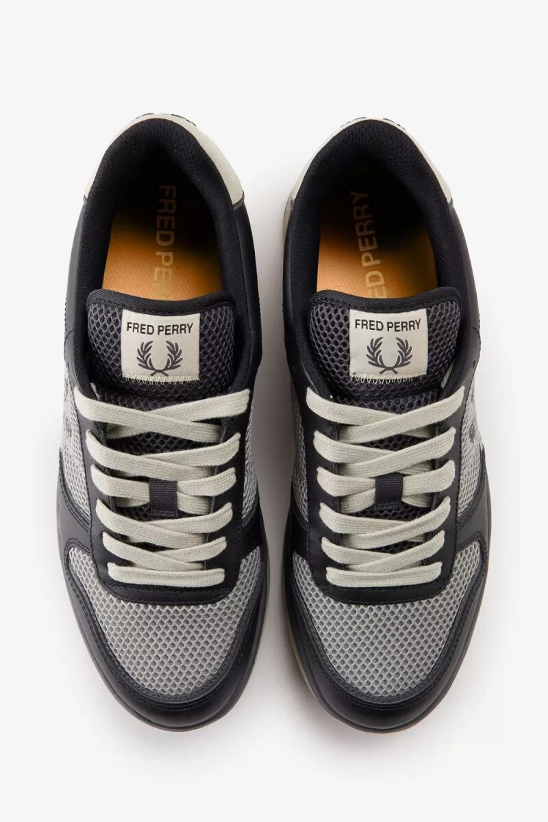 zapatillas fred perry b300 para hombre color negro y metalizado
