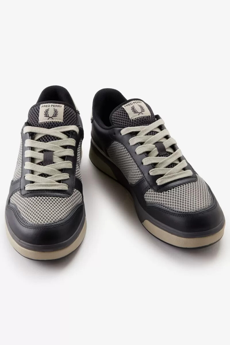 zapatillas fred perry b300 para hombre color negro y metalizado