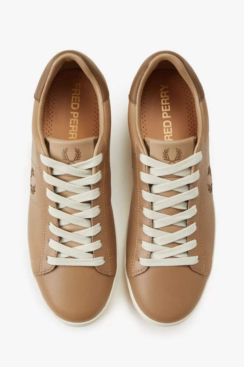 zapatillas de tenis fred perry spencer para hombre color verde y marrón