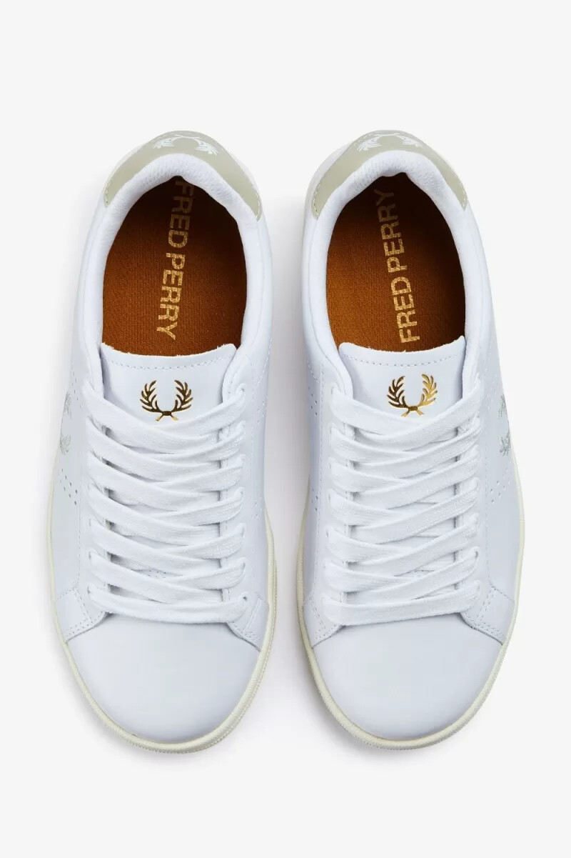 zapatillas de tenis fred perry b721 para hombre color blanco y menta claro