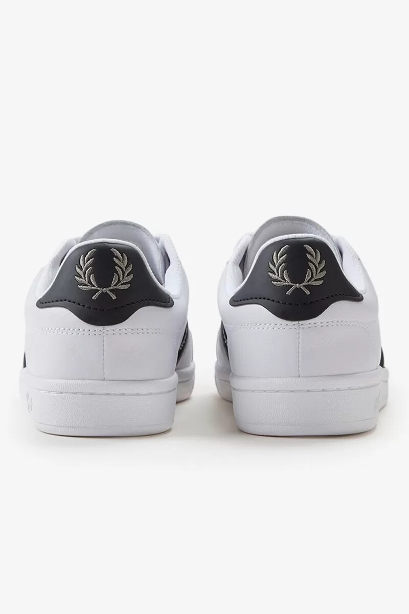 zapatillas de tenis fred perry b721 para hombre color blanco y gris cálido