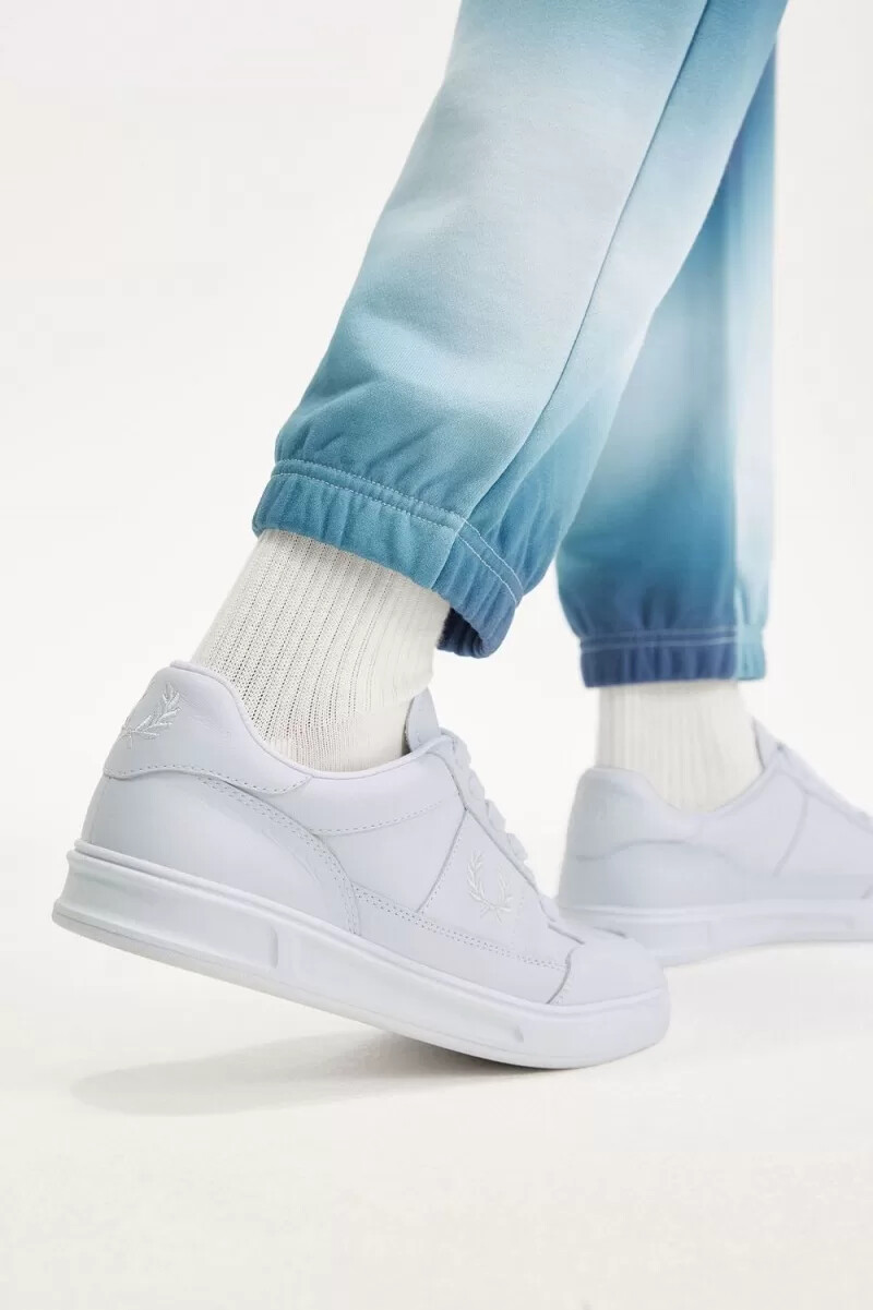 zapatillas de tenis fred perry b440 para hombre color blanco marfil