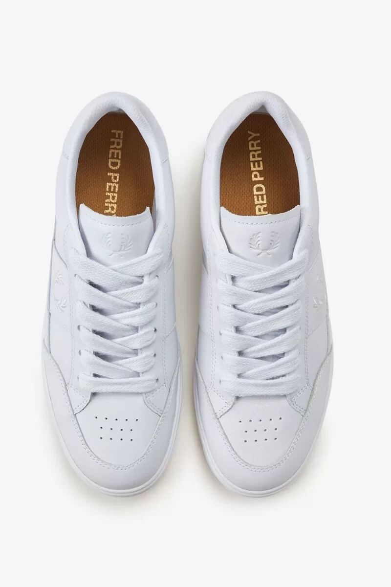 zapatillas de tenis fred perry b440 para hombre color blanco marfil