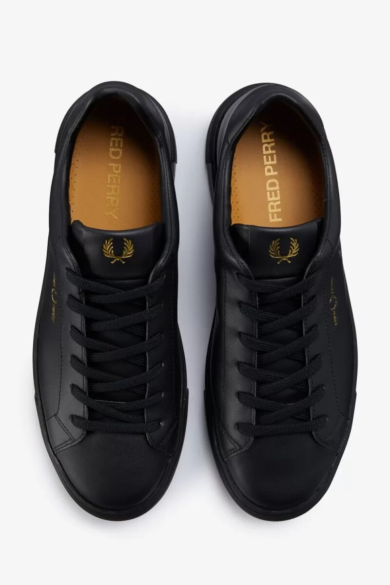 zapatillas de tenis fred perry b71 para hombre color negro y dorado