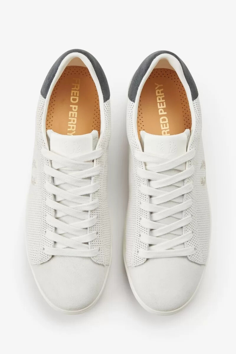 zapatillas de tenis fred perry spencer para hombre color avena blanca como la nieve