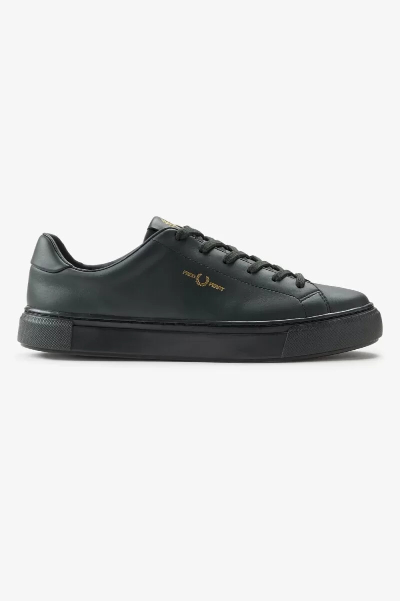 zapatillas de tenis fred perry b71 para hombre color verde noche y dorado