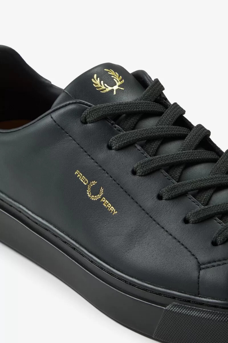 zapatillas de tenis fred perry b71 para hombre color verde noche y dorado