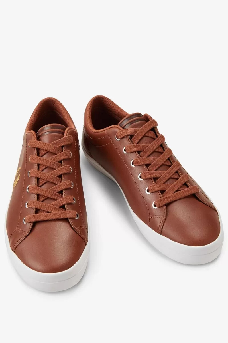 zapatillas de tenis fred perry baseline para hombre color tostado