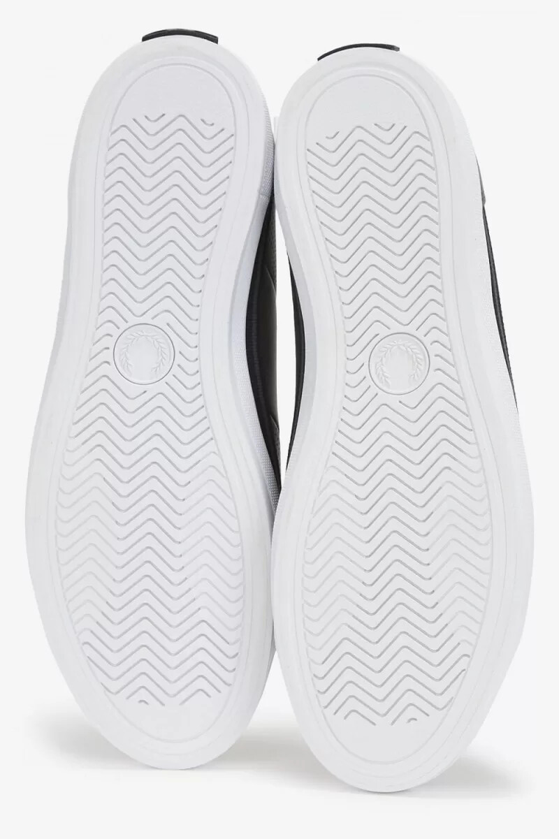 zapatillas de tenis fred perry perforated baseline para hombre color verde campo y negro