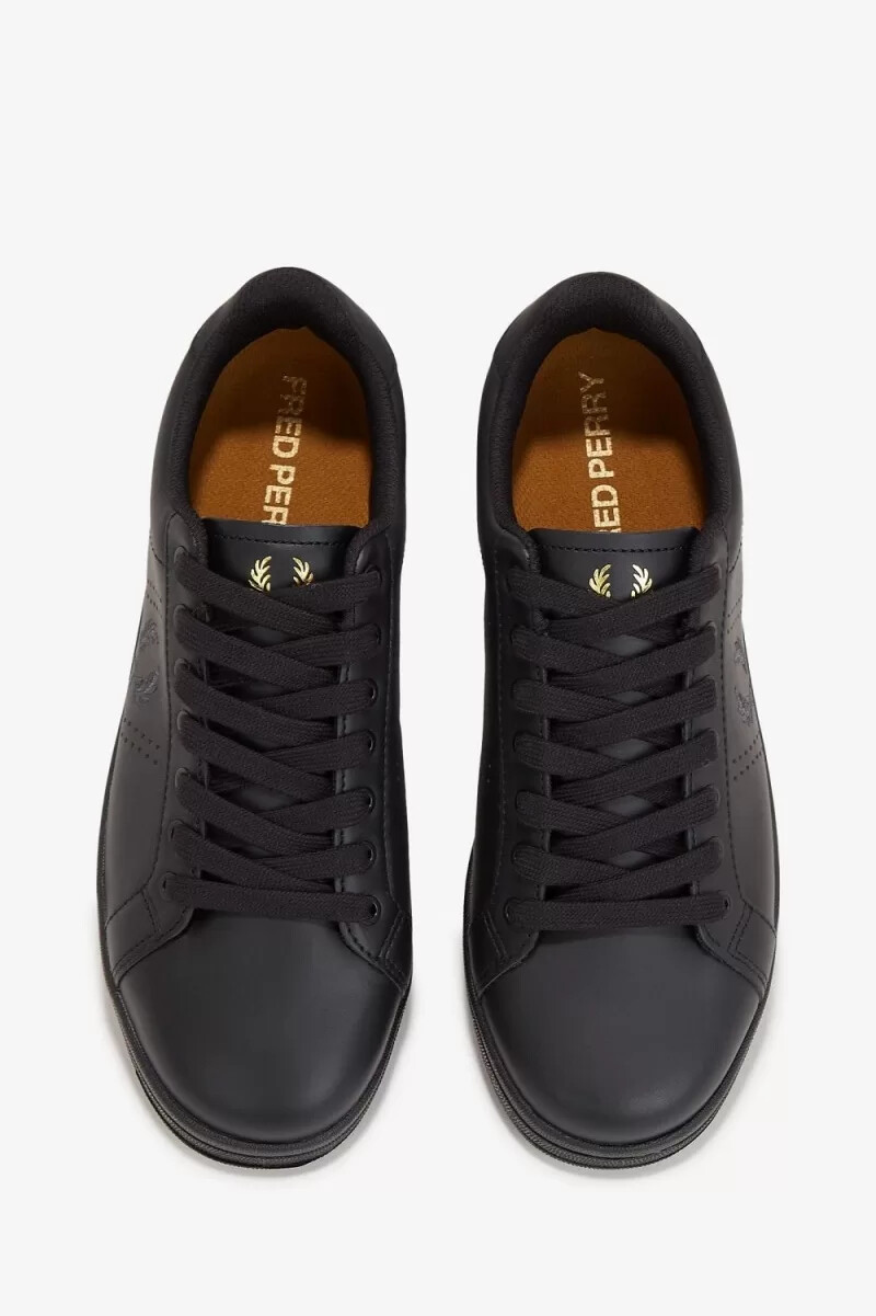 zapatillas de tenis fred perry b721 para hombre color negro y metalizado