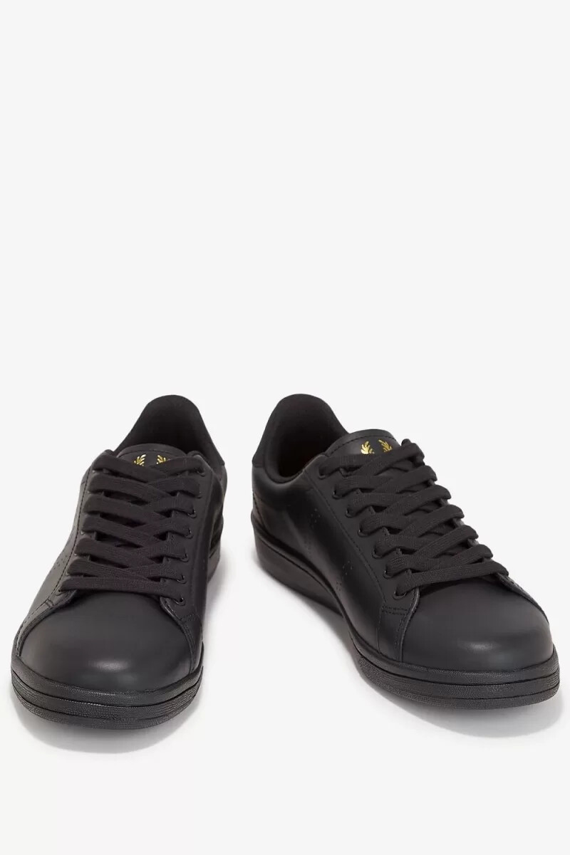 zapatillas de tenis fred perry b721 para hombre color negro y metalizado