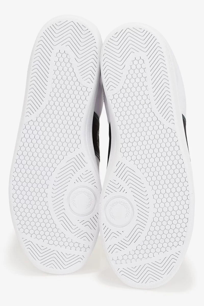 zapatillas de tenis fred perry b721 para hombre color blanco y azul petróleo