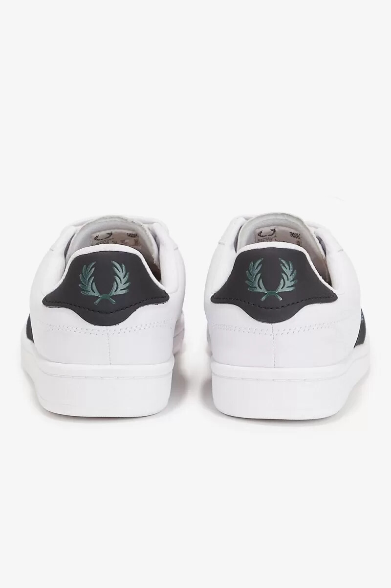 zapatillas de tenis fred perry b721 para hombre color blanco y azul petróleo