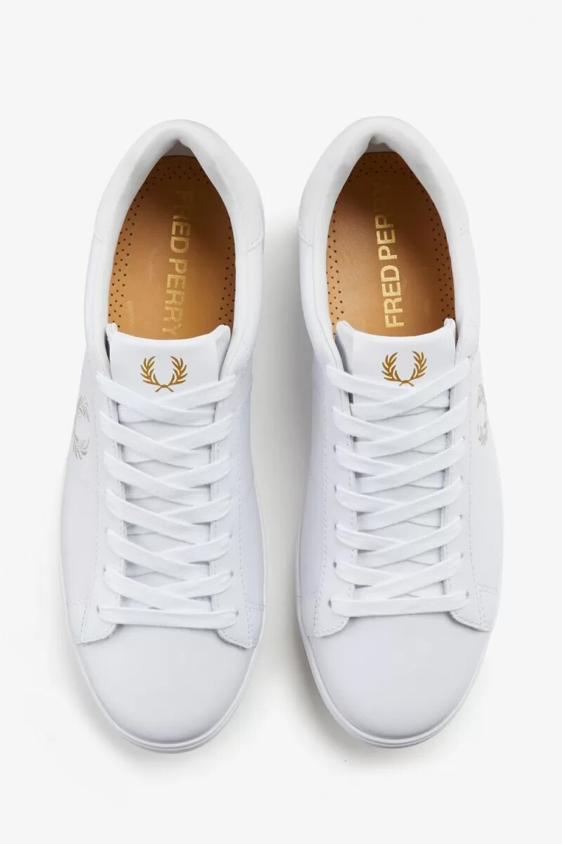 zapatillas de tenis fred perry spencer para hombre blancas