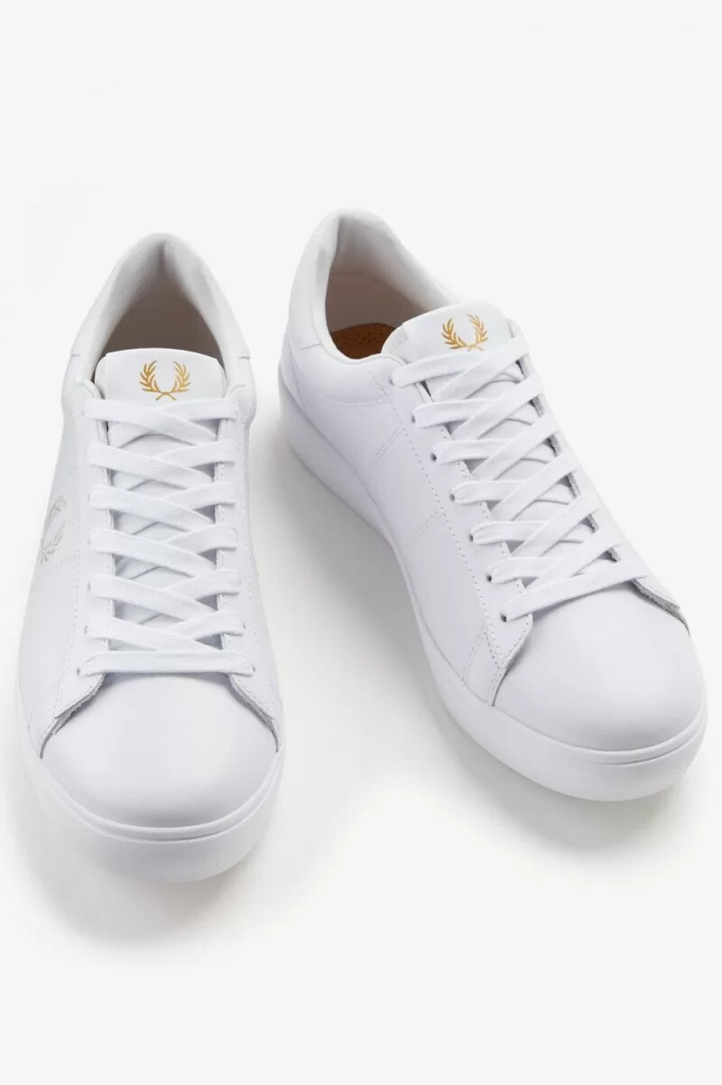 zapatillas de tenis fred perry spencer para hombre blancas