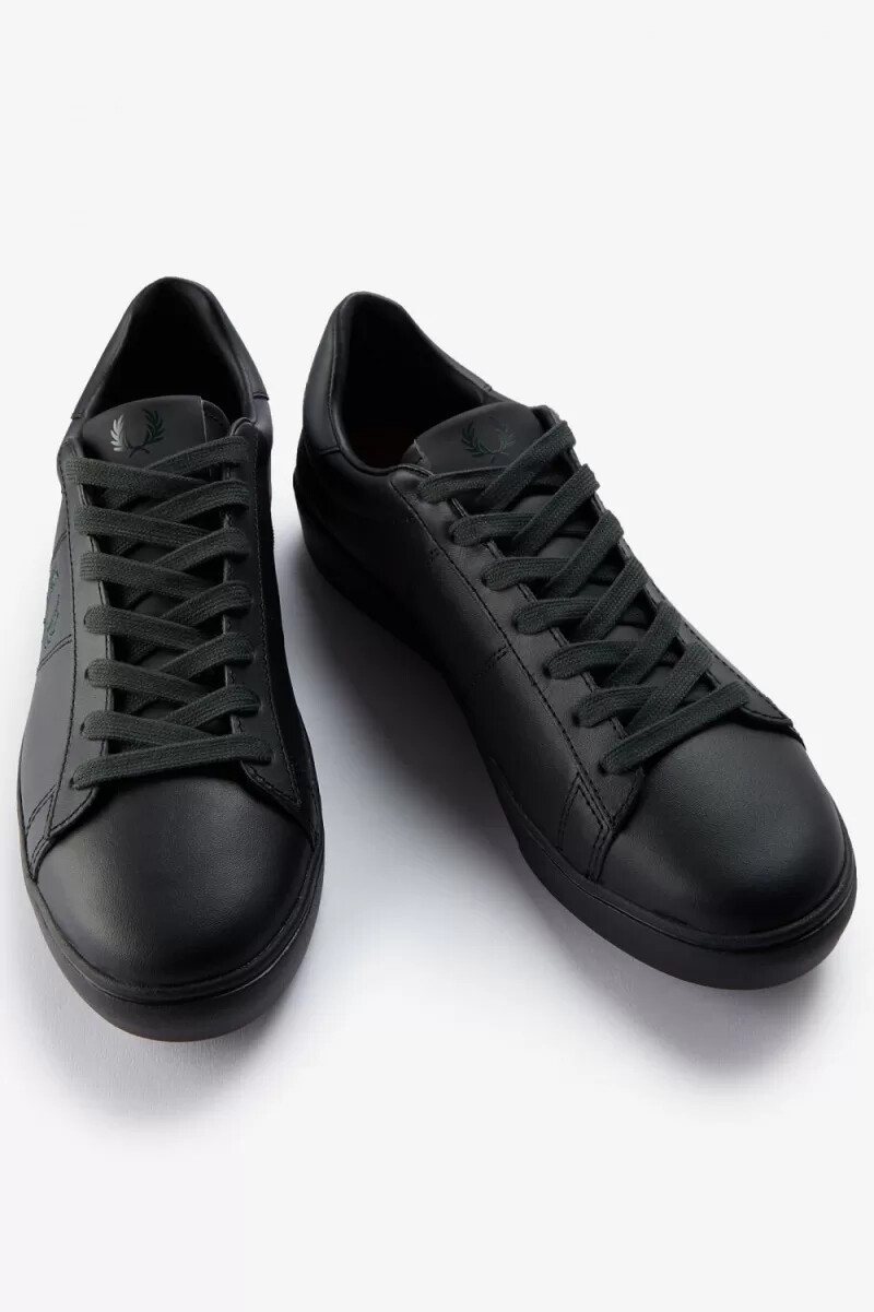 zapatillas de tenis fred perry spencer para hombre color negro y verde noche