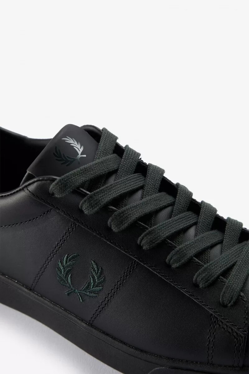 zapatillas de tenis fred perry spencer para hombre color negro y verde noche