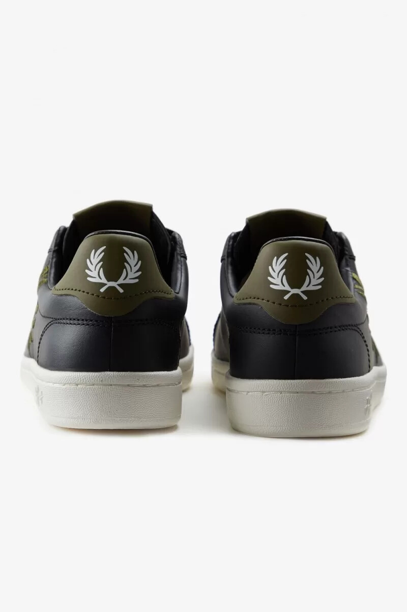 zapatillas de tenis fred perry b721 para hombre color negro