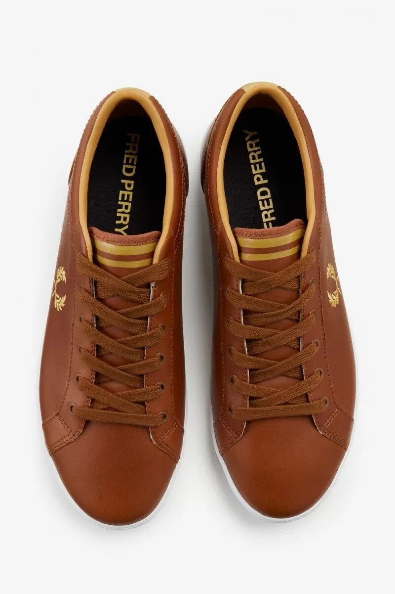 zapatillas de tenis fred perry baseline para hombre color tostado