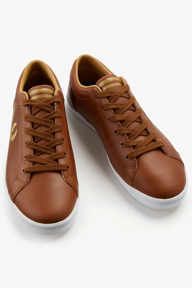 zapatillas de tenis fred perry baseline para hombre color tostado