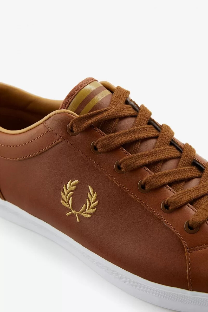 zapatillas de tenis fred perry baseline para hombre color tostado