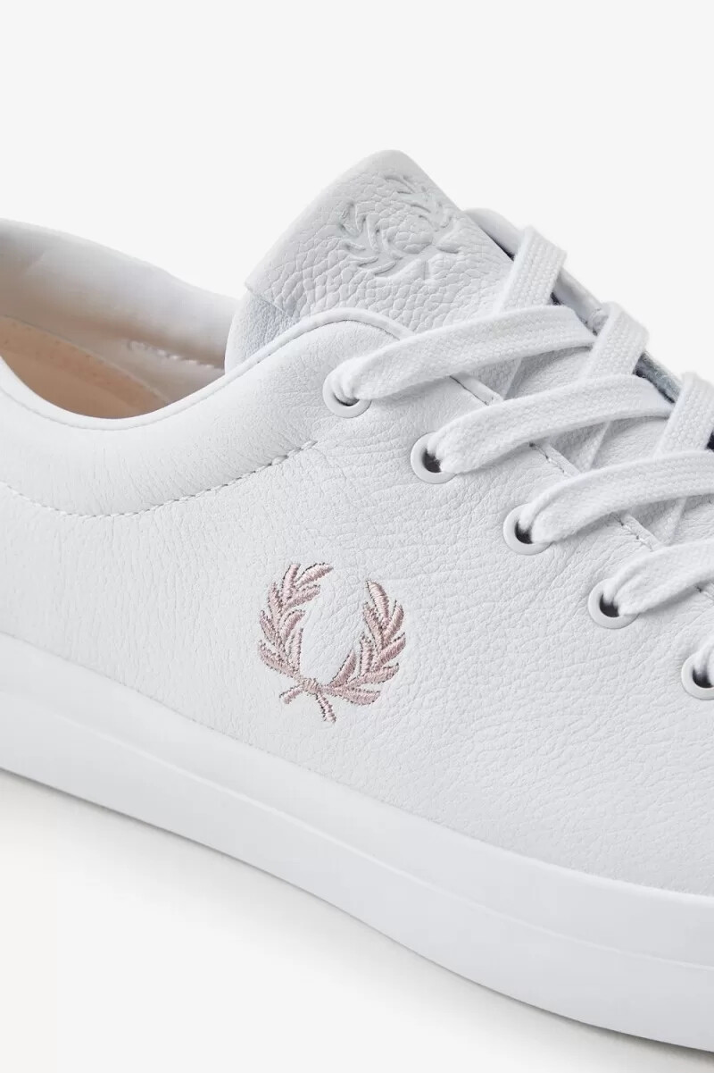 zapatillas de tenis fred perry lottie para mujer color blanco rosa polvoriento