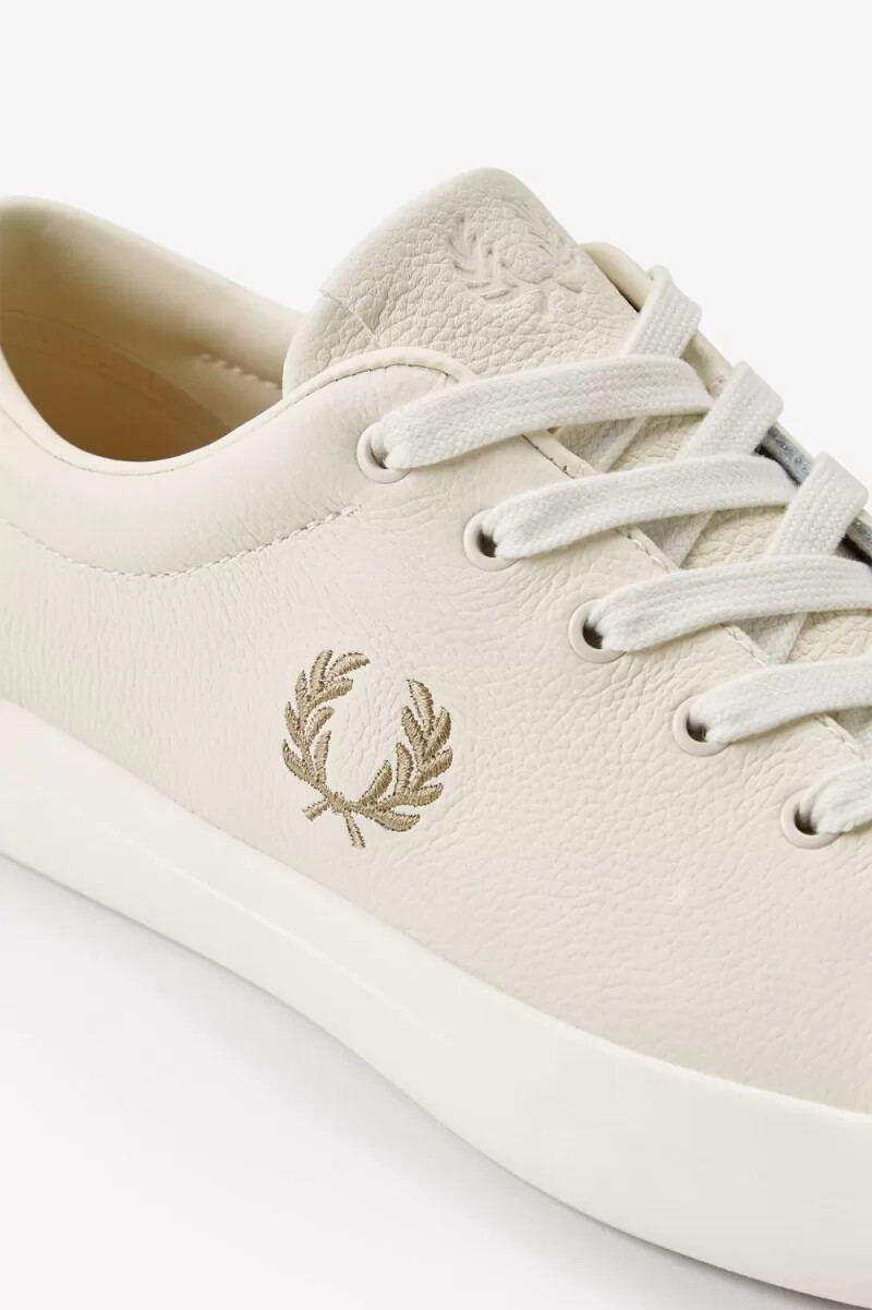 zapatillas de tenis fred perry lottie para mujer beige y verde