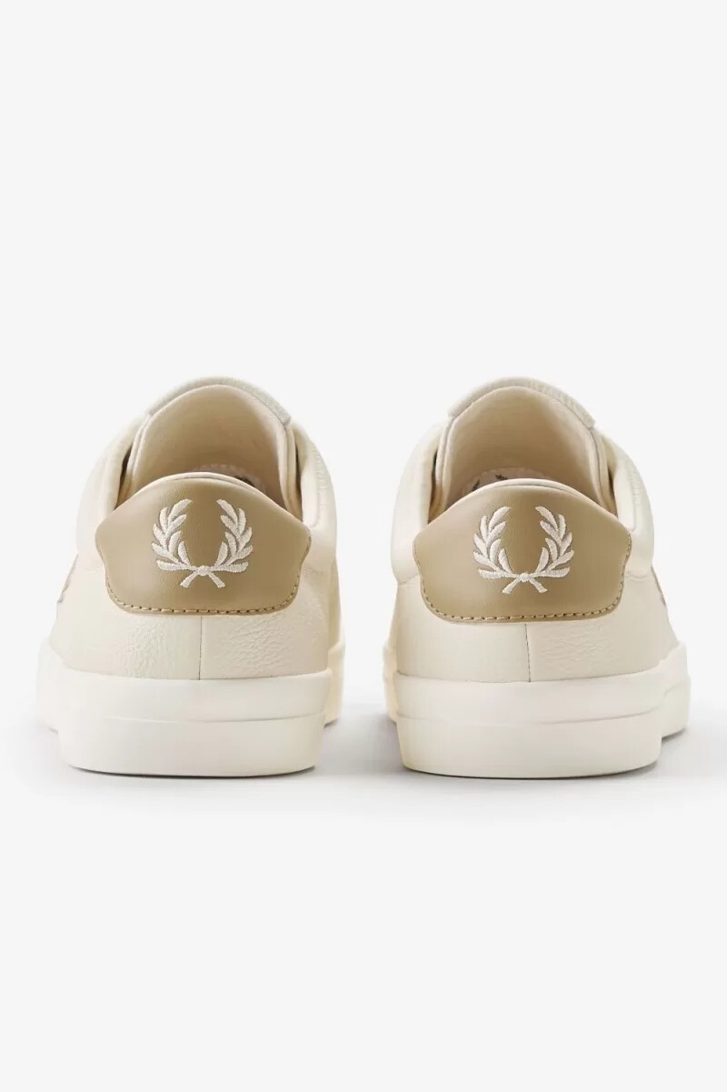 zapatillas de tenis fred perry lottie para mujer beige y verde